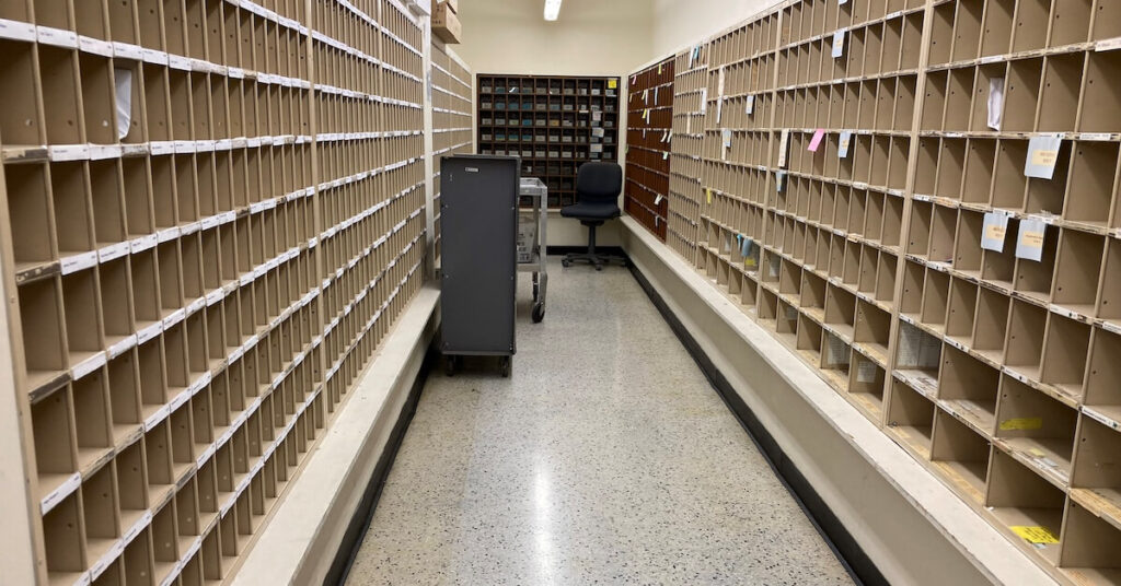 MTSU student mailboxes